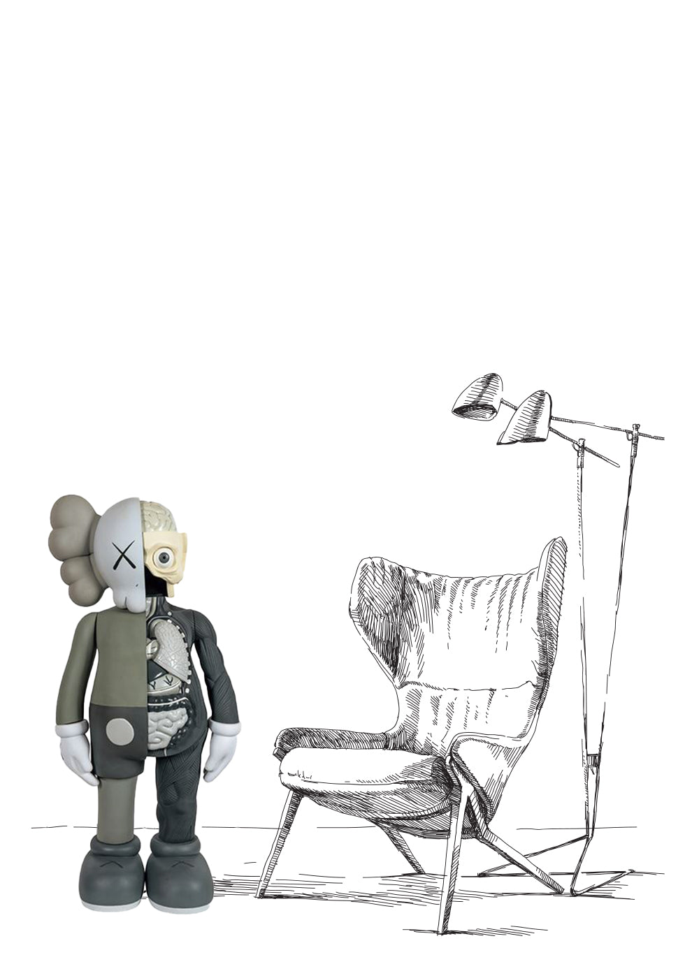 Kaws - Dissected companion (Grey)